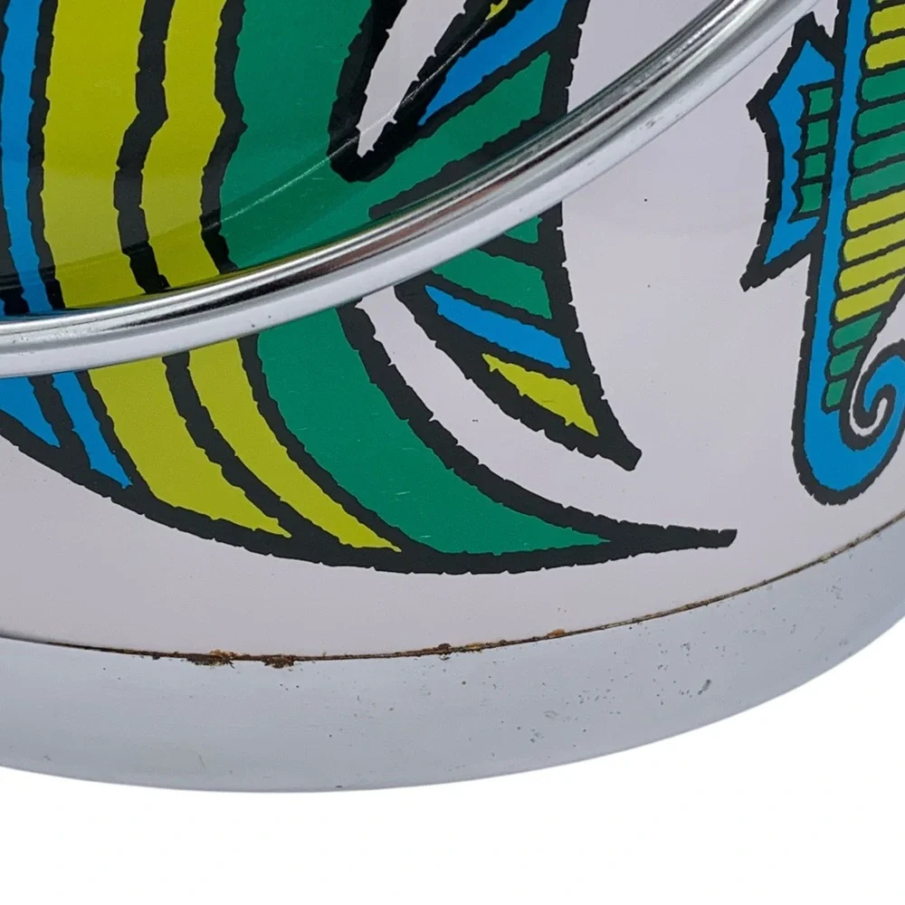 Tropical 1960’s Ice Bucket Vintage Chrome